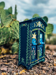 Vintage Hand Painted Trinket Cabinet