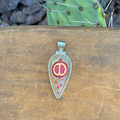 Pomegranate Necklace Pendant - agate