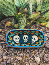 Load image into Gallery viewer, Hand Painted Skull Wooden Tray
