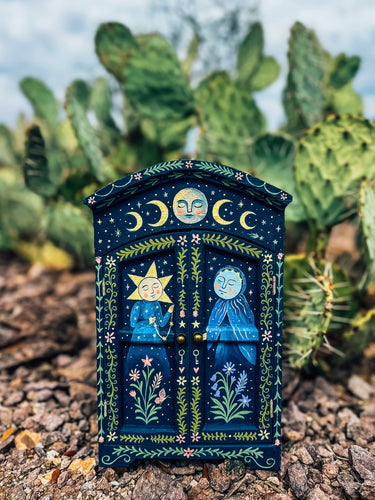 Vintage Hand Painted Trinket Cabinet