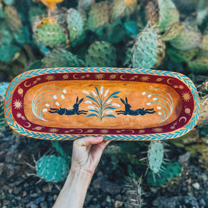 XL Hand Painted Wooden Tray 💫