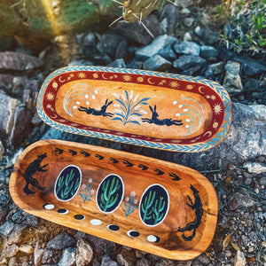 XL Hand Painted Wooden Tray 🌵