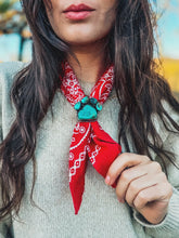 Load image into Gallery viewer, Adjustable Turquoise Paw Print Ring/Slide
