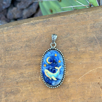 Celestial Ocean Necklace Pendant - sodalite