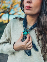 Load image into Gallery viewer, Adjustable Turquoise Paw Print Ring/Slide