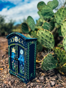 Vintage Hand Painted Trinket Cabinet