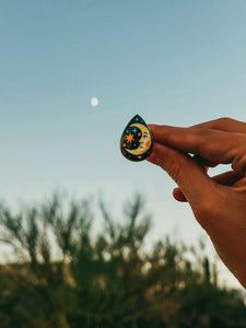 Celestial Moon Adjustable Ring - falcons eye