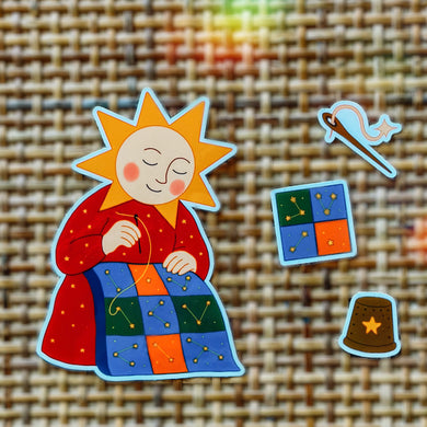 Celestial Folk Quilting Sticker Pack